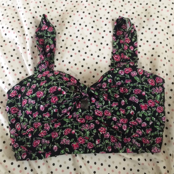 Bozzolo Tops - Floral crop top